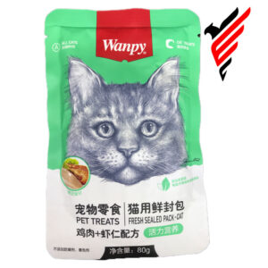 پوچ گربه ونپی طعم مرغ و میگو مدل Shrimp & Chicken وزن 80 گرم