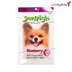 تشویقی سگ جرهای با طعم مرغ و بلوبری مدل blueberry وزن 60 گرمی